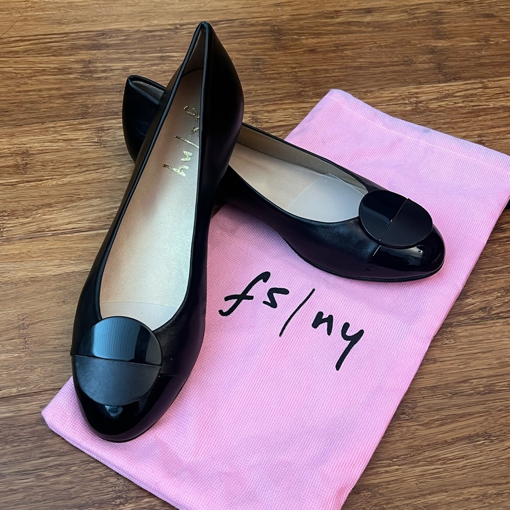French Sole NY fs/ny black 9M ballet flats made in Spain 🇪🇸 Brand New!